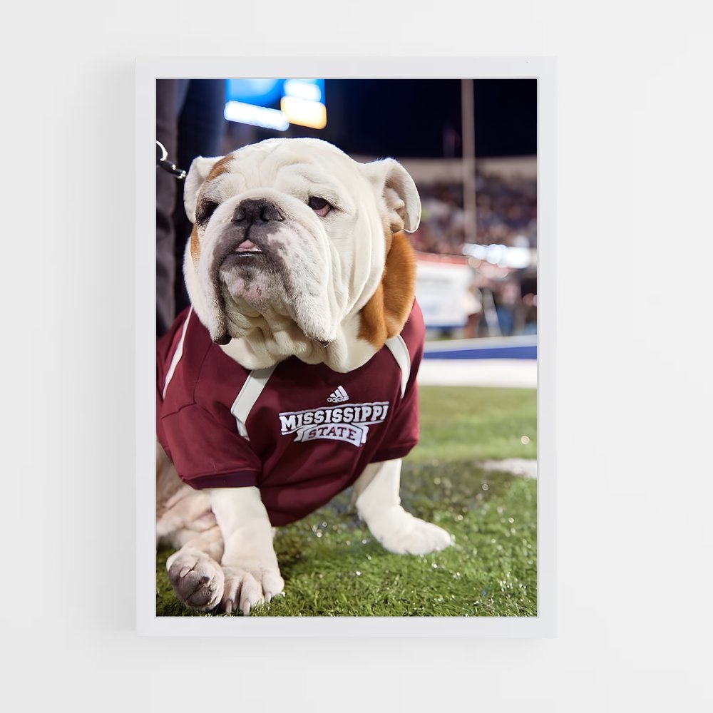 Poster Bulldogs en Maroon – affiche Baseball (vue 3)